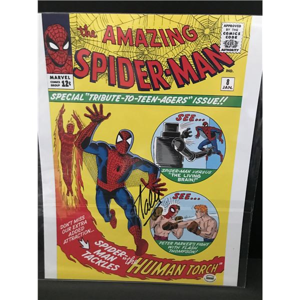 STAN LEE SIGNED SPIDER MAN 11 X 14 WITH COA