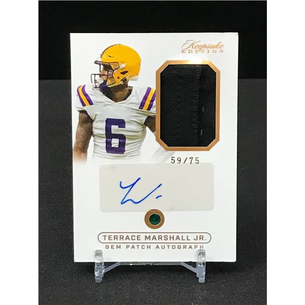 TERRACE MARSHALL JR GEM PATCH SIGNED CARD 59/75
