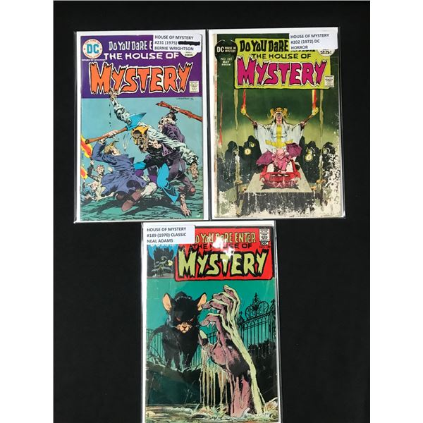 LOT OF 3 HOUSE OF MYSTERY COMICS (DC COMICS)