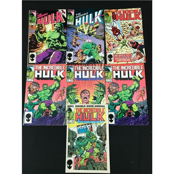 LOT OF 7 INCREDIBLE HULK COMICS (MARVEL COMICS)