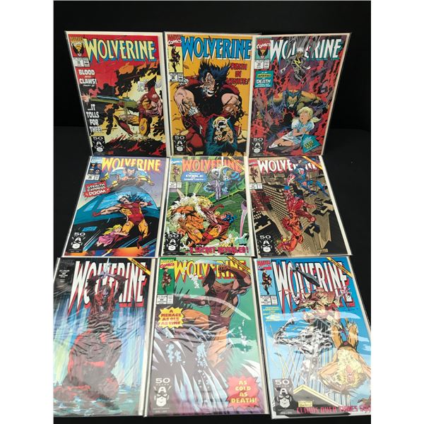 LOT OF 9 WOLVERINE COMICS (MARVEL COMICS)