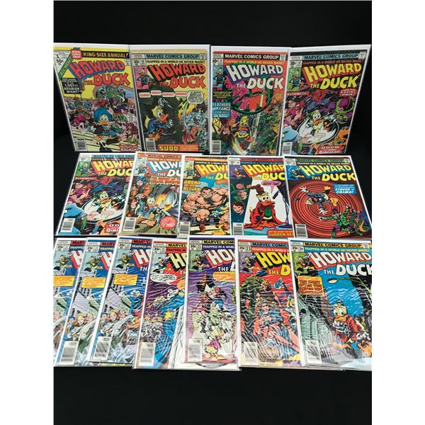 LOT OF 16 HOWARD THE DUCK COMICS (MARVEL COMICS)