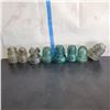Image 1 : Lot of 8 Various Glass Insulators