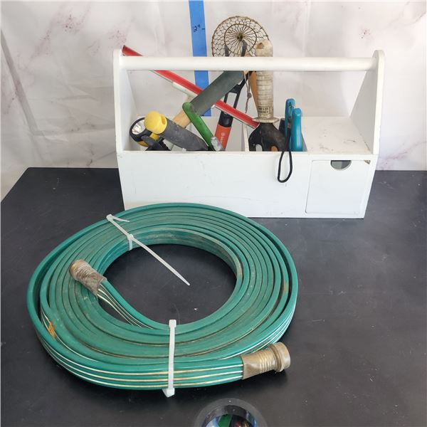Yard & Garden Lot - Caddy with Contents + Soaker Hose