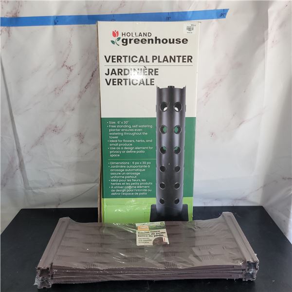 Gardeners Lot - Holland Greenhouse Vertical Planter + New Plastic Garden Fence