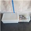 Image 1 : Small Plastic Organizer with Contents - Soaps, Bath Bombs, Old Castor Wheels