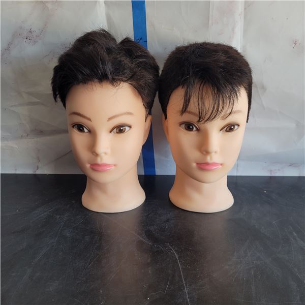 Lot of 2 Mannequin Heads