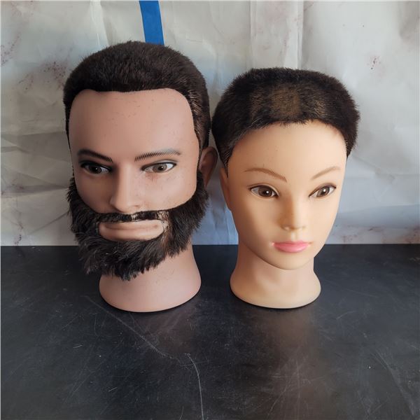 Lot of 2 Mannequin Heads