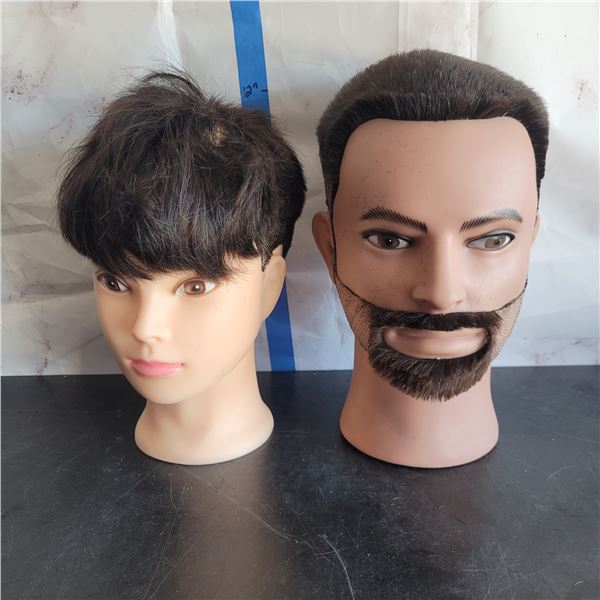 Lot of 2 Mannequin Heads