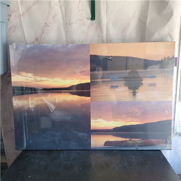 Large Tranquil Water Photo on Canvas Picture - New