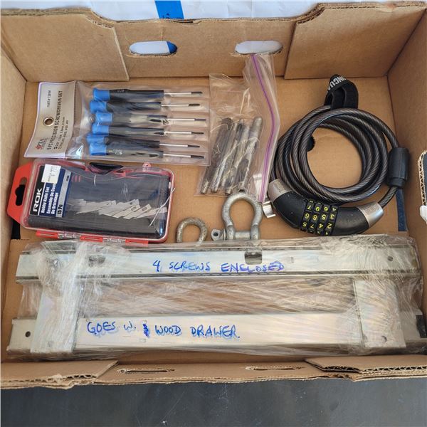 Mixed Estate Hardware Lot - Bike Lot, Hobby Knife, Tap +