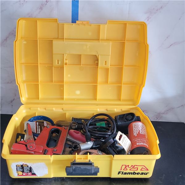 Large Flambeau Low Boy Tackle Box w/ Contents - Lots of Goodies!