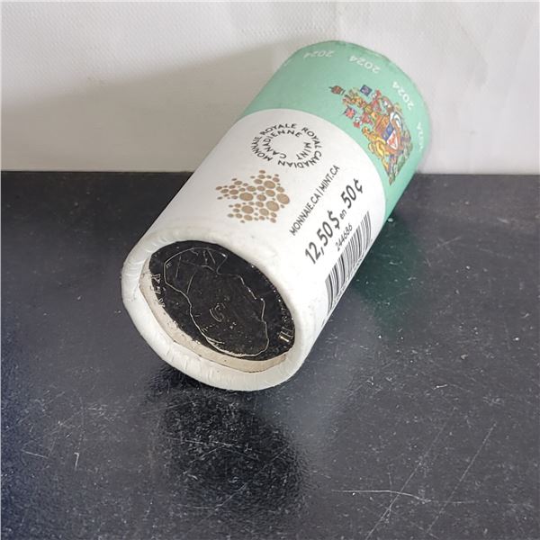 Royal Canadian Mint Roll of 2024 50 Cent Pieces
