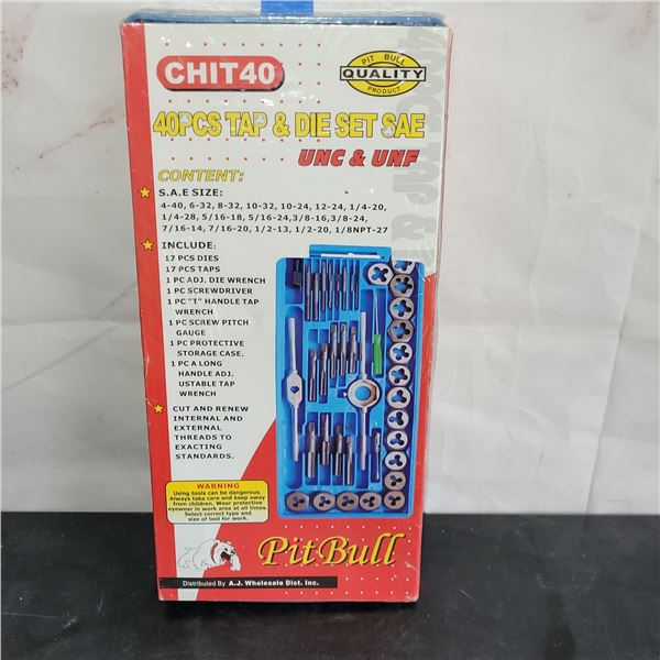 Chit40 40 Piece Tap & Die Set SAE UNC & UNF