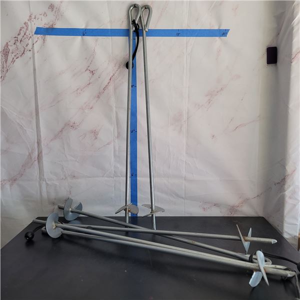 Lot of 6 Welded Ground Anchors - Stakes, Tents, Fencing Etc