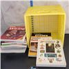Image 1 : Yellow Milk Crate with Home Repair Books (they look new and unused)