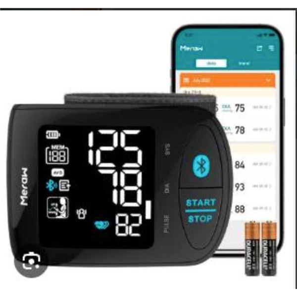 Meraw Aspen Bluetooth Blood Pressure Monitor with App Compatibility