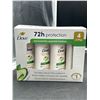 Image 1 : Dove Advanced Care Antiperspirant 72H Protection, Cool Essentials, 4 x 74g