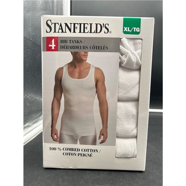 Stanfield’s 4 Rib Tanks Men’s Undershirts XL 100% Combed Cotton