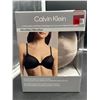 Image 1 : Calvin Klein 2 Pack Lightly Lined Demi Bras, Size 36B, Microfiber