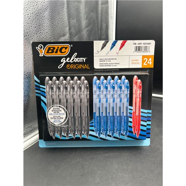 Bic Gel-ocity Gel Pen Set, 0.7mm, Assorted Colors, 24 Count
