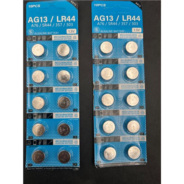 AG13/LR44 A76 SR44 357 303 Alkaline Button Cell Batteries – 20 Pieces