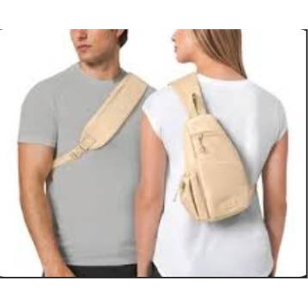 Mondetta Beige Crossbody Sling Bag with Adjustable Strap