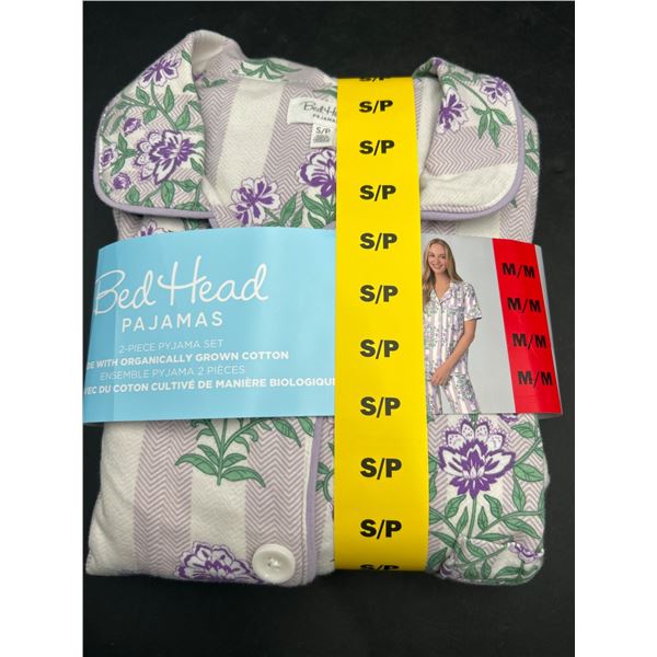 BedHead Pajamas 2-Piece Set With Organic Cotton, Size S/P