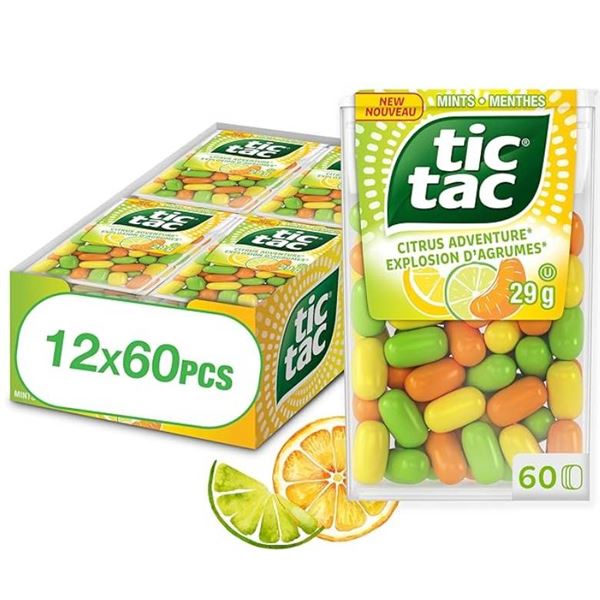 Tic Tac Citrus Adventure Mint Packs, 12 x 29g Total
