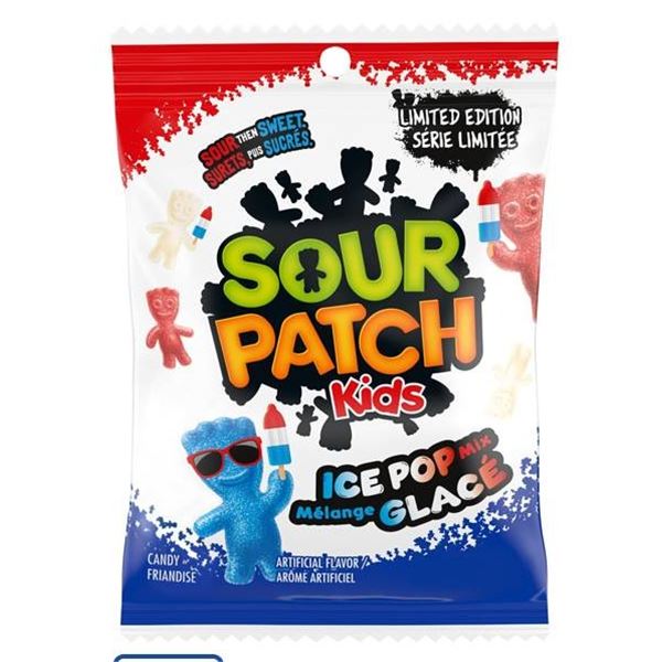 12 x 150g Sour Patch Kids Ice Pop Mix Limited Edition Candy Packs
