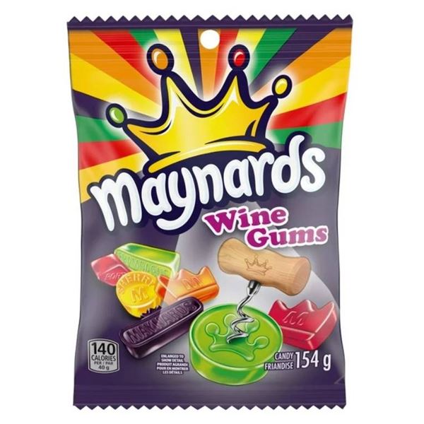 12 Maynards Wine Gums 154g Each