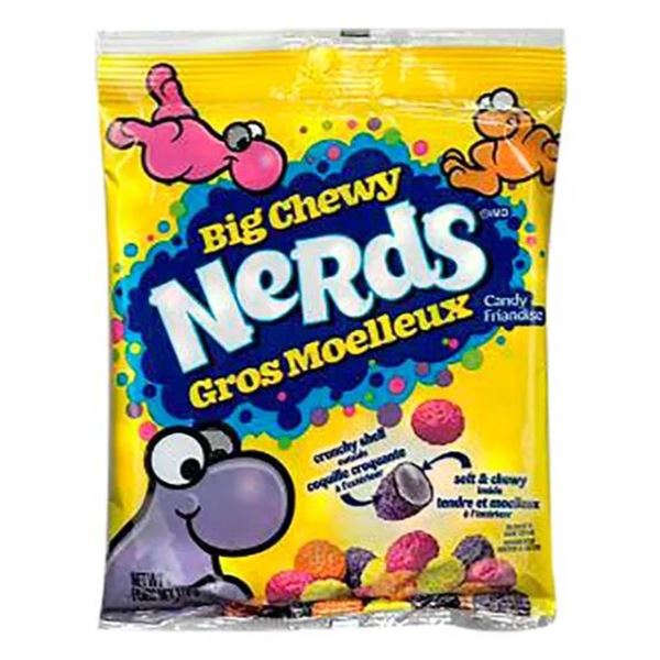 Lot of 6 Bags of Big Chewy Nerds Candy, 170g Each
