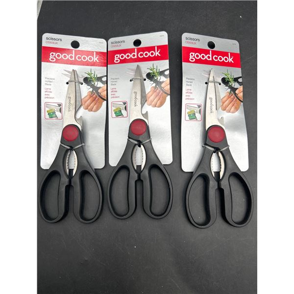 Lot of 3 Good Cook Multipurpose Kitchen Scissors