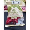 Image 2 : Lot of 8 Bags of Mighty Marked Goods Mighty Foot Red Candy 150 g Each