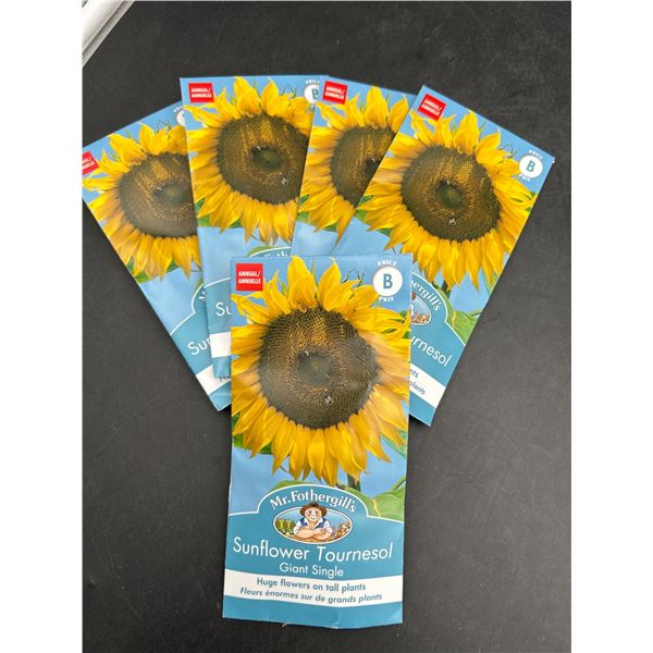 Mr. Fothergill’s Sunflower Tournseol Giant Single, (Annual Species) Lot of 5