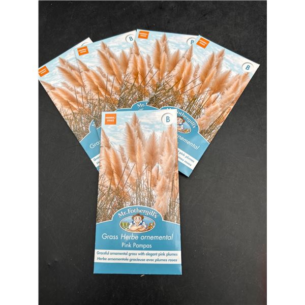 Mr. Fothergill’s Grass Herbe Ornamental Pink Pampas Seed Lot of Packets