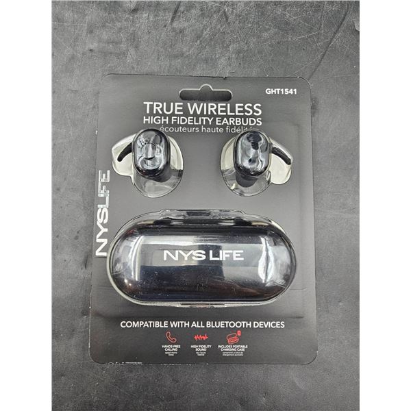 NYSLIFE GHT1541 True Wireless High Fidelity Earbuds with Charging Case