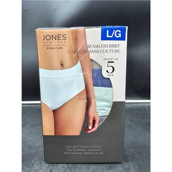 Jones New York Signature L/G Seamless Brief 5-Pack