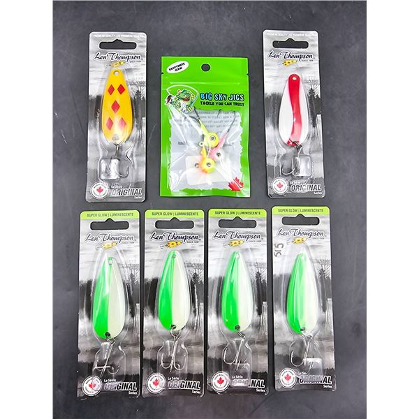 Fishing Lures Including Len Thompson and Big Sky Jigs