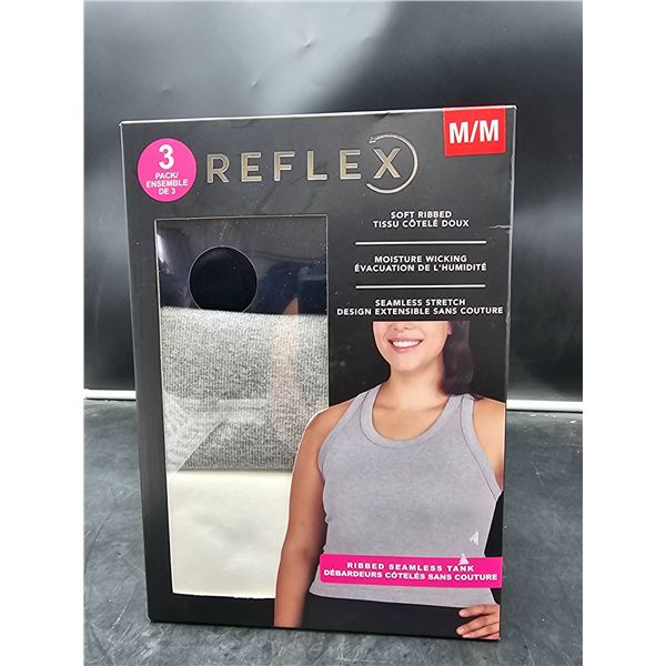 Reflex Ribbed Seamless Tank, M/M, 3-Pack
