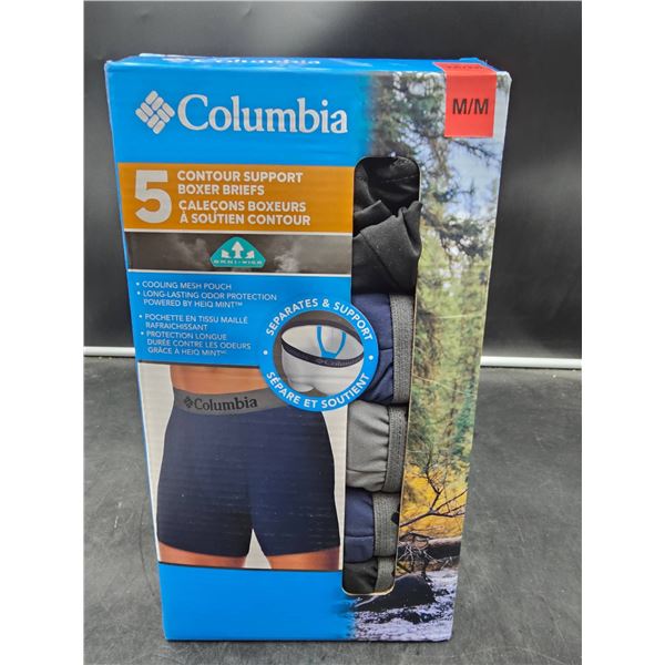Columbia 5-Pack Contour Support Boxer Briefs, Size M/M, Multi