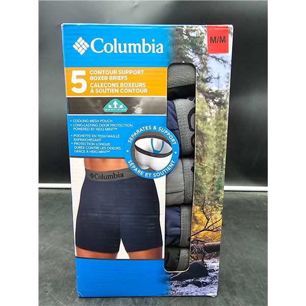 Columbia 5-Pack Contour Support Boxer Briefs, Size M/M