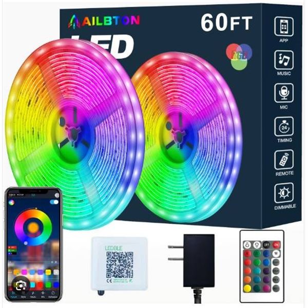 ailbton Outdoor LED Strip Lights Waterproof 18M