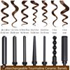 Image 1 : PARWIN PRO 7 in 1 Curling Iron Wand Set with 7 Interchangeable Diamond Tourmalin