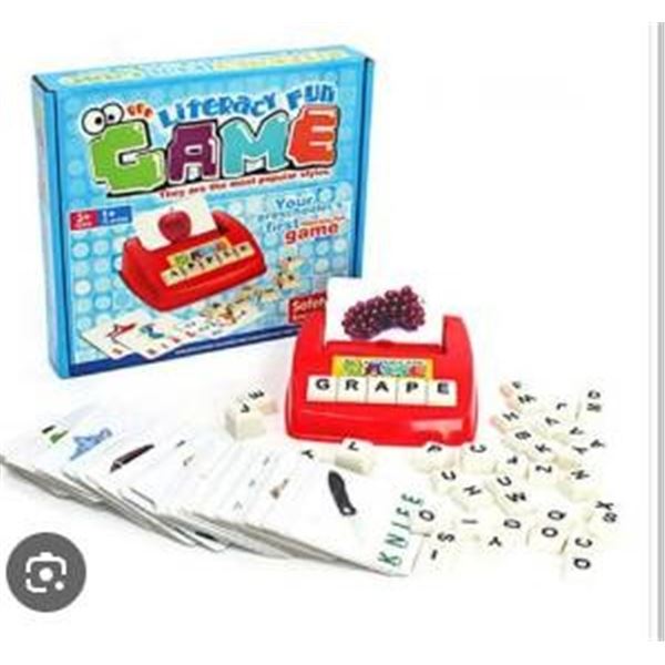 Literacy Fun Game with Matching Letter Cards for Kids