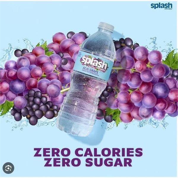 Splash Blast Acai Grape Flavoured Water Beverage, 6 x 500mL Bottles