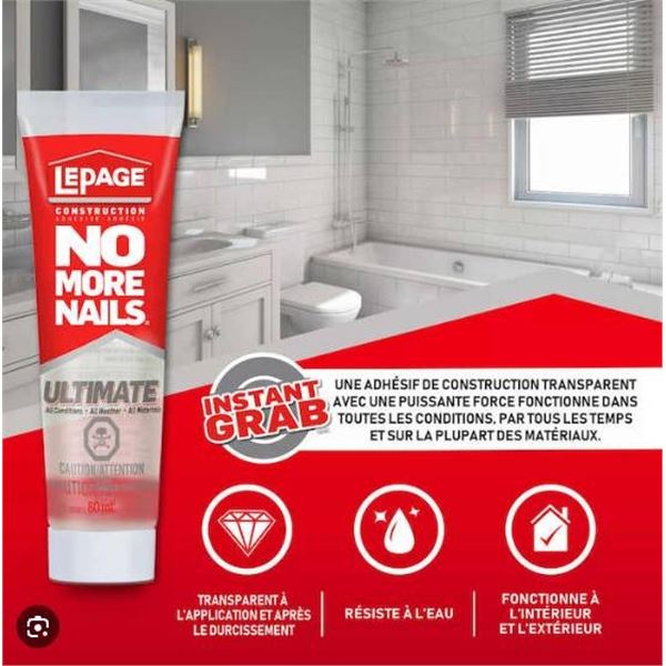 LePage Construction Adhesive 80mL for All Materials and Conditions