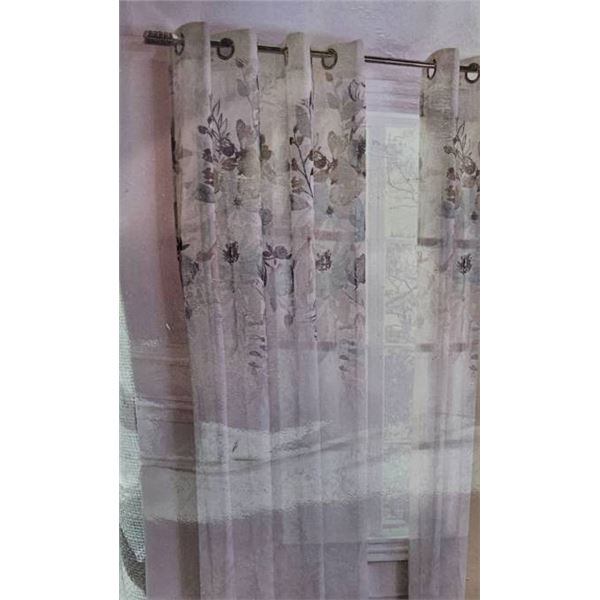 Lot of 2 – Legacy Rideaux Curtains 52 x 84 inches Light Filtering Floral Design