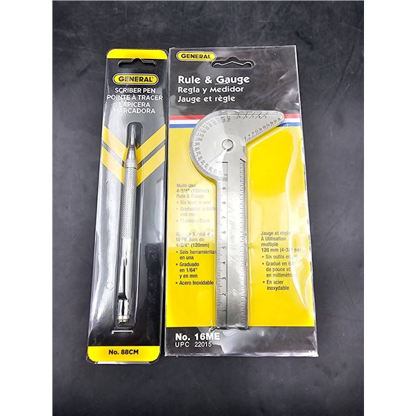 General Scriber Pen No. 88CM and Rule & Gauge No. 16ME Set