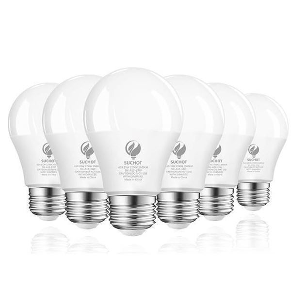 Energy-Saving 11W LED Bulbs, E26 Base, Non-Dimmable, Pack of 24